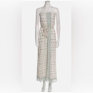 EUC SZ M Silk Joie Strapless maxi dress